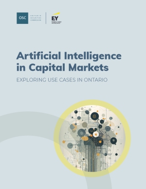 OSC EY AI in Capital Markets Report Cover - OSC/EY Report: AI in Fintech Use Cases