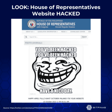 Le site Web de la Chambre des représentants des Philippines piraté