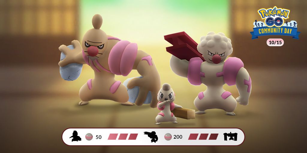 Gurdurr, Timburr, and Conkeldurr in Pokémon Go