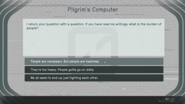 Starfield: Pilgrim's Computer پاسخ می دهد