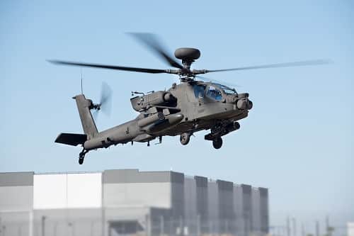 Successful first flight of enhanced AH-64E Apache helicopter Version 6.5