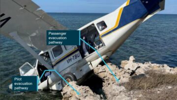 Zaradi nestabilnega približevanja je Airvan pri Rat Islandu padel v morje