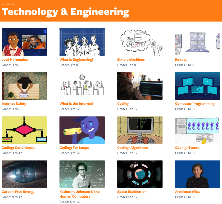 Technology and Engineering lesson videos