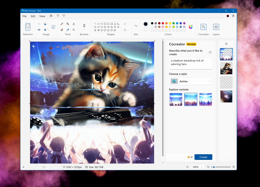 Windows 11 23H2 Windows 2023 Update Paint kitty