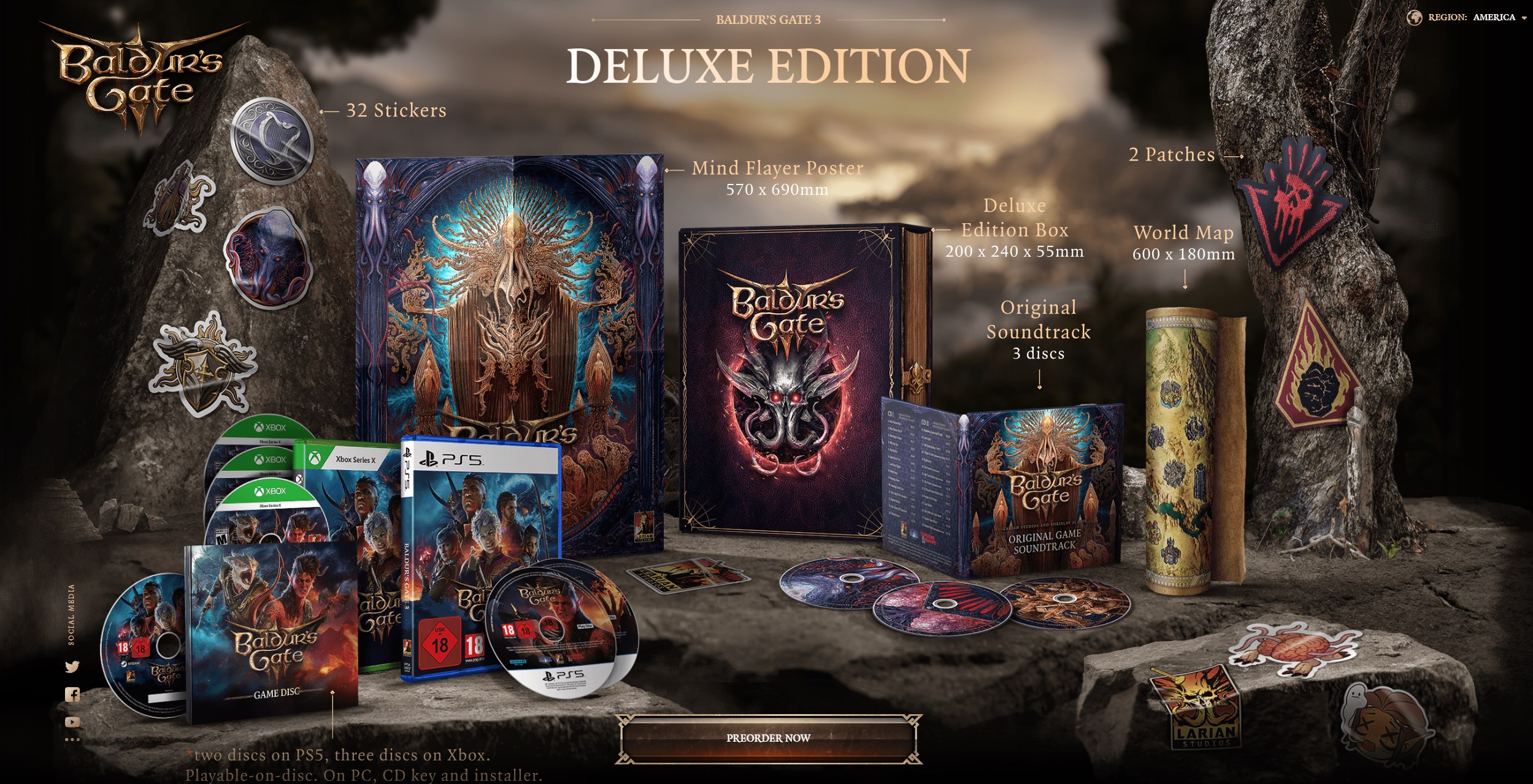 Baldur's Gate 3 Deluxe Edition Physical Contents