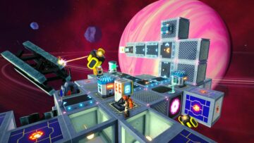 Here's a game where you're an underpaid astronaut salvaging space trash and building an orbital factory from it