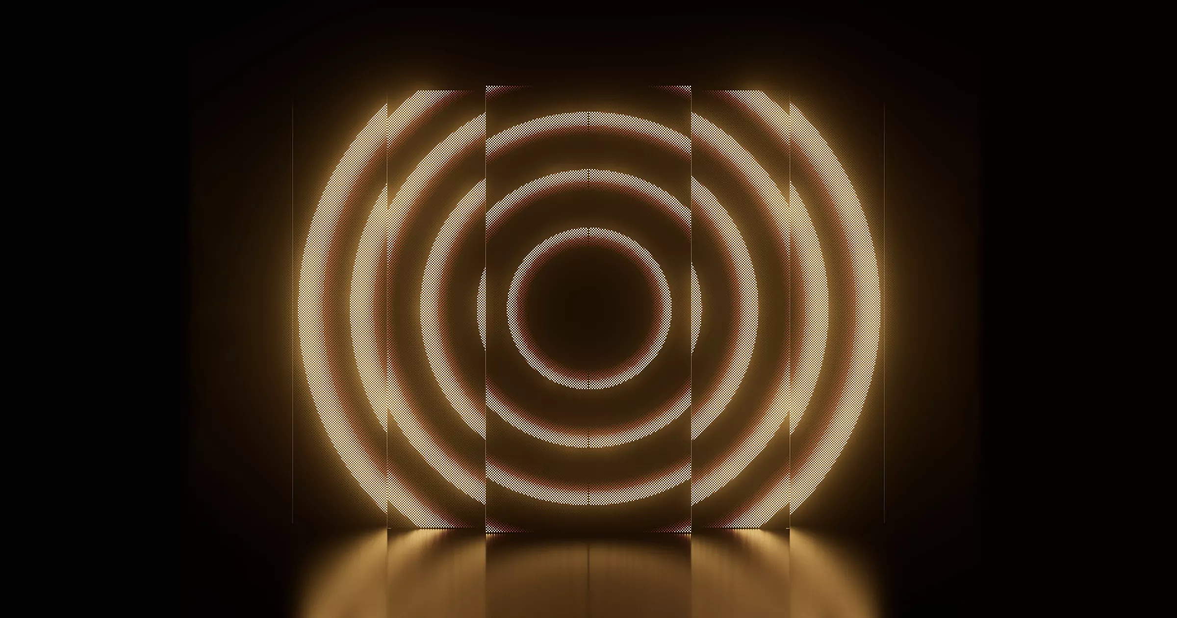 digital display of concentric circles