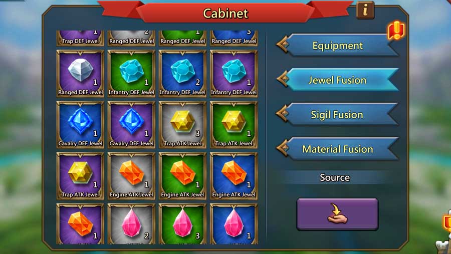 Jewel Cabinet in Lords Mobile