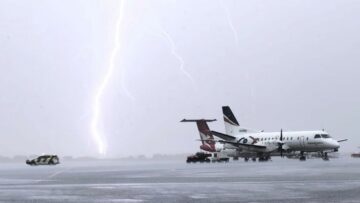 Lightning rips ‘dinner-plate-sized’ holes in Mildura’s runway