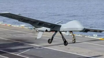 Mojave RPAS Flies From HMS Prince of Wales Aircraft Carrier