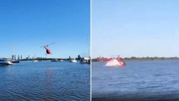 Helikopter Robinson R66 strmoglavi v reko Paraná v Argentini; ena smrtna žrtev