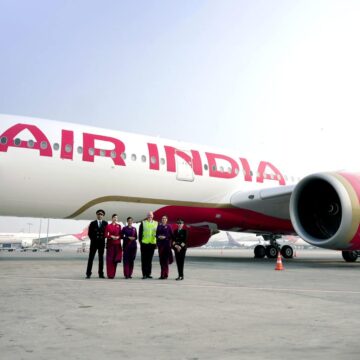 Air India приветствует свой первый Airbus A350-900, который также является первым в Индии.