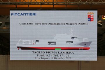 Fincantieri ตัดเหล็กชิ้นแรกสำหรับเรือเดินสมุทรลำใหม่ของกองทัพเรืออิตาลี