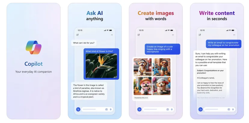 Microsoft lanceert Copilot AI Chatbot-app voor Android en iOS: functies en meer
