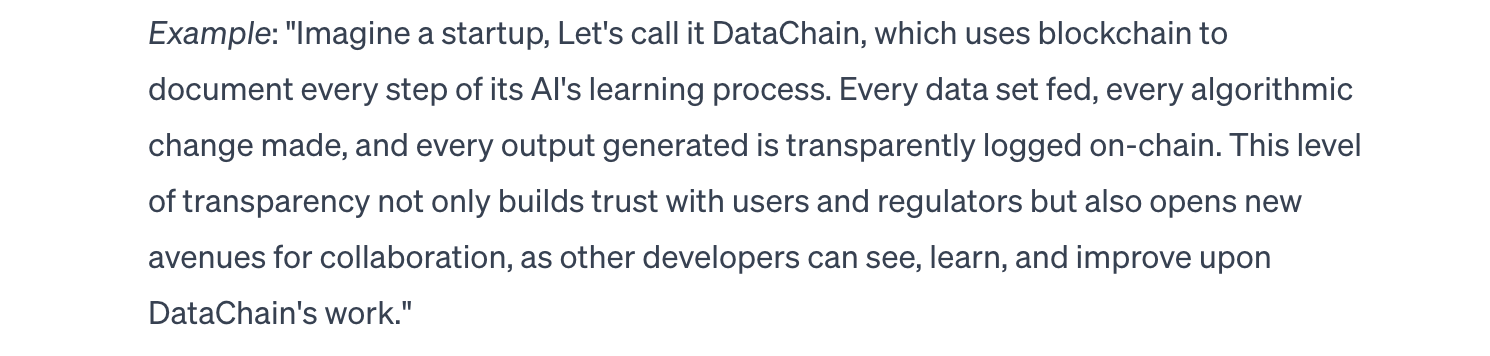 Ví dụ về DataChain về tính minh bạch dữ liệu AI với blockchain