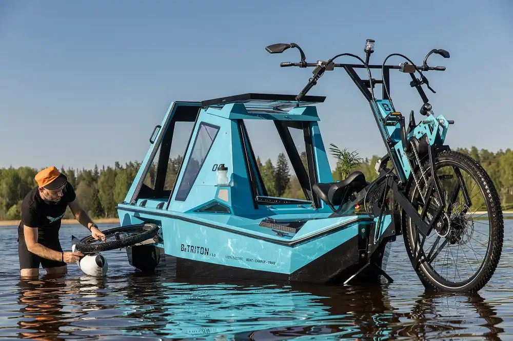 An Amphibious Electric Camper Trike Is The Adventure Vehicle You Didn't Know You Needed - CleanTechnica