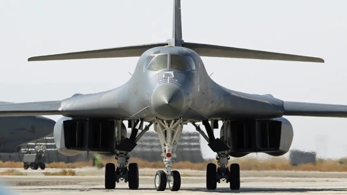 B-1B Bomber Crashes While Landing At Ellsworth AFB, Crew Ejects Safely