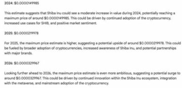 Google Bard, Shiba Inu'nun 2024, 2025 ve 2026 Fiyatını Tahmin Ediyor