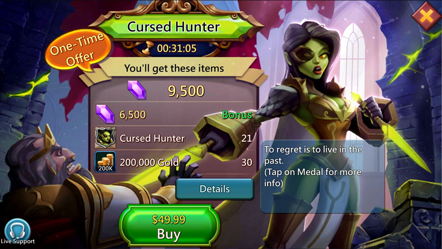 Cursed Hunter Hero Paid Packs