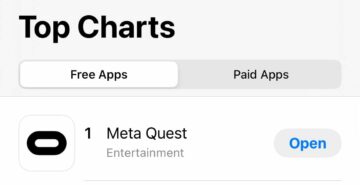Meta Quest je bila številka 1 brezplačna aplikacija za iPhone na božični dan