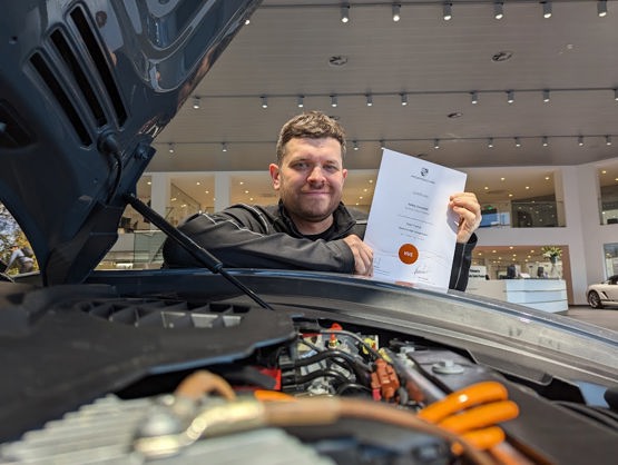 Porsche Centre Preston salutes first high voltage expert technician