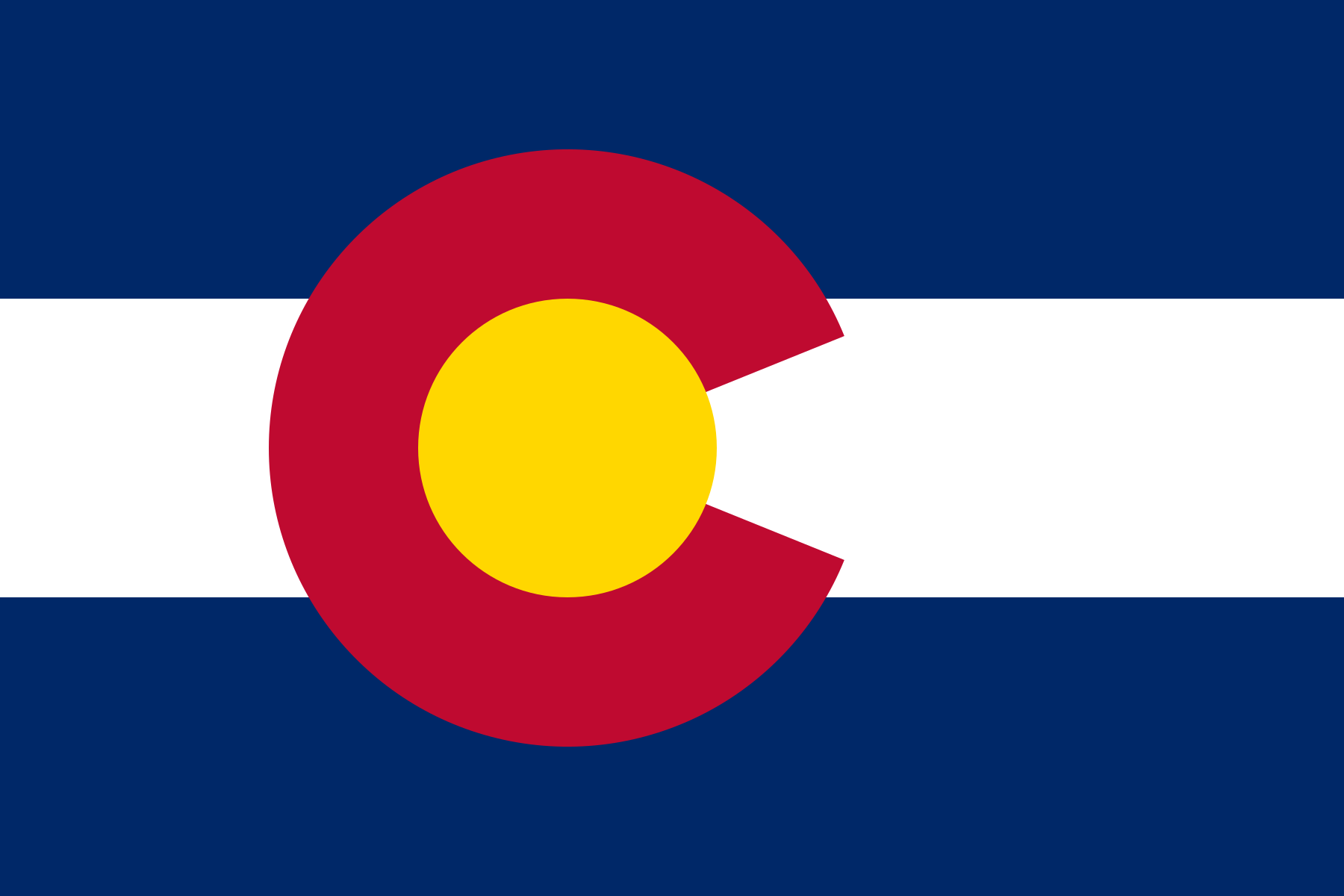 Fichier:Flag of Colorado.svg — Wikipédia