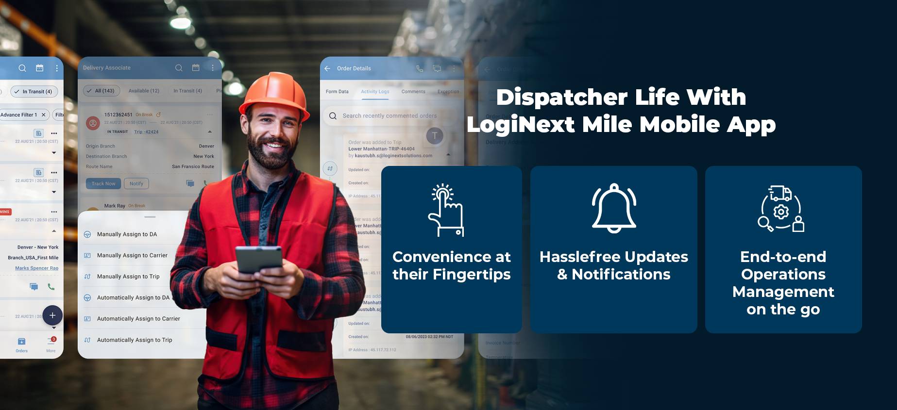 Dispatcher Life With Mile Mobile App från LogiNext