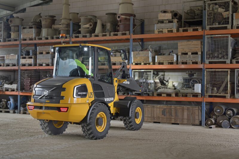 Volvo CE compact wheel loader can be used indoors.