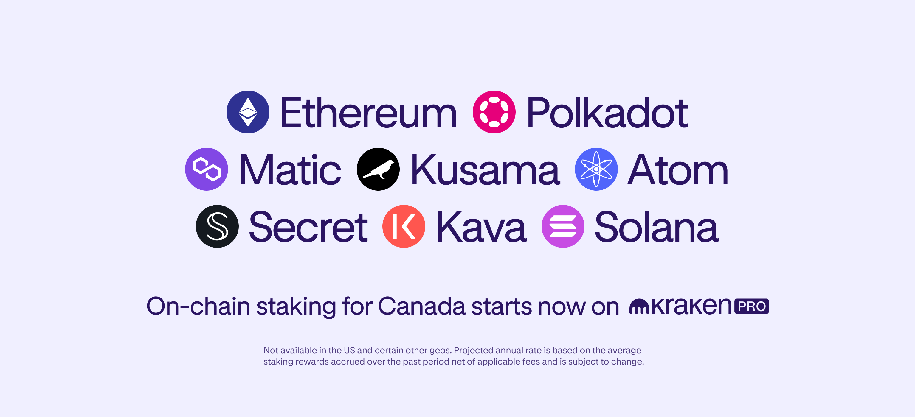 Staking cautionné au Canada : ETH, SOL, MATIC, DOT, KSM, ATOM, SCRT et KAVA disponibles dès maintenant !