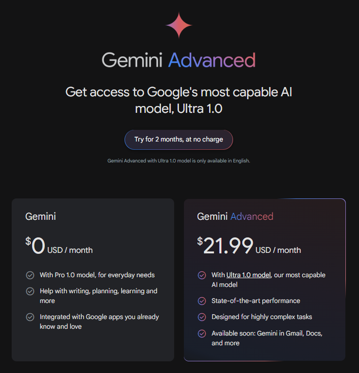 Google launches Gemini Ultra 1.0 AI model with subscription plan