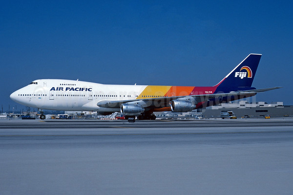 Historic Photo: Air Pacific (2nd) (Fiji) Boeing 747-238B DQ-FJE (VH-EBR) (msn 22614) PHX (Bob Shane – Bruce Drum Collection). Image: 962397.