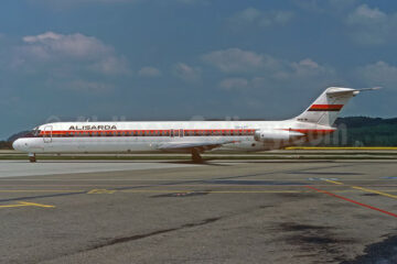 Historisk Foto: Alisarda (Finnair) McDonnell Douglas DC-9-51 OH-LYT (msn 47738) ZRH (Rolf Wallner). Bild: 962433.