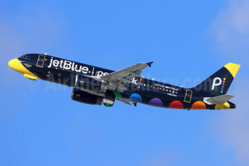 Photo: JetBlue Airways Airbus A320-232 N706JB (msn 3451) (Peacock) LAX (Michael B. Ing). Image: 962422.