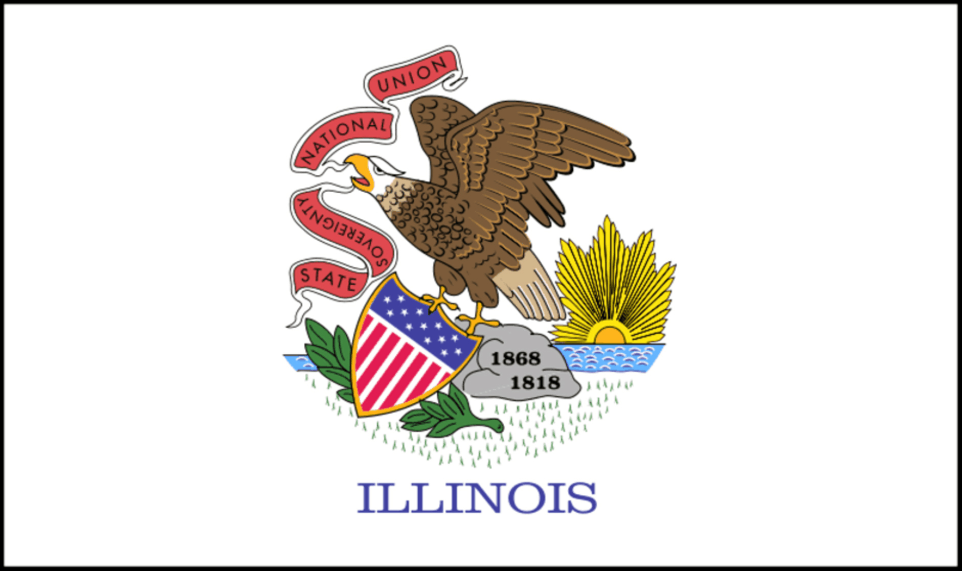 Bandeira do Estado - Illinois - A Fábrica de Bandeiras