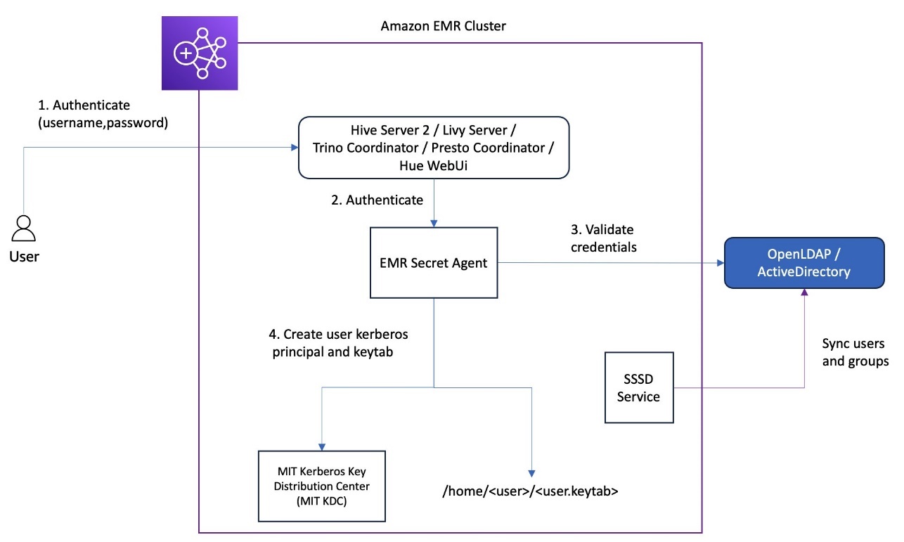 Simplify authentication with native LDAP integration on Amazon EMR | Amazon Web Services