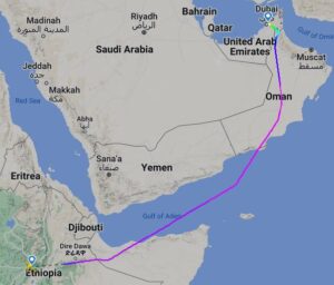 TCAS는 카타르항공 보잉 787과 에티오피아항공 에어버스 A350 간의 소말리아 공중 충돌을 방지합니다.