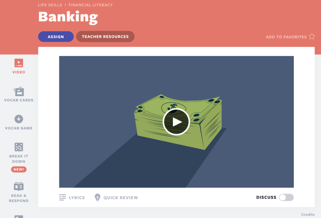 Banking video lesson