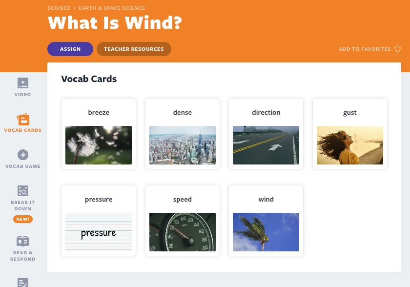 Τι είναι οι κάρτες Wind Vocab