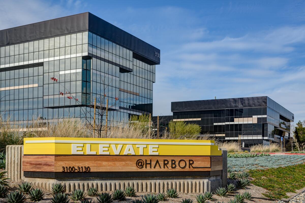 The office property formerly known as Elevate @Harbor in Santa Ana 