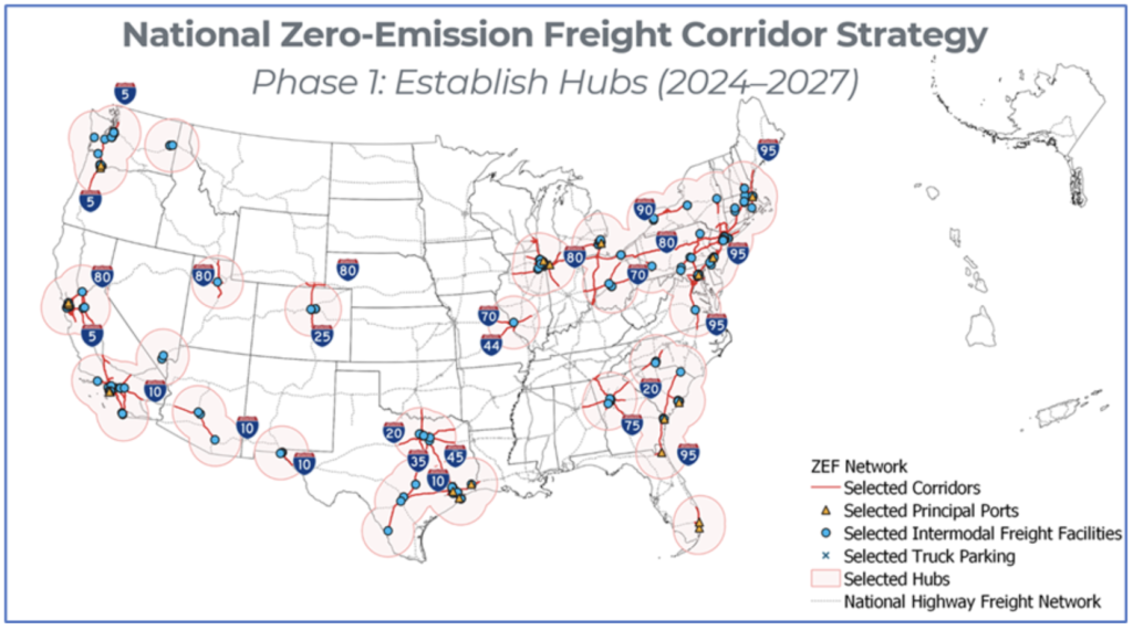 A Strategy for Charging Electric Freight Trucks
