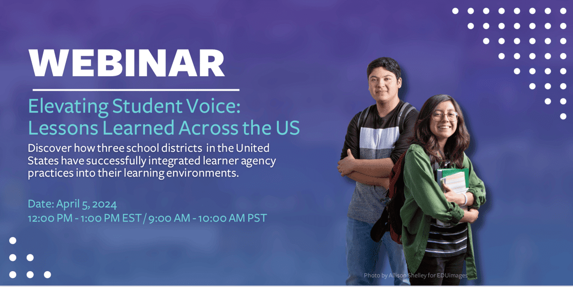 Elevating Student Voice Webinar Graphic