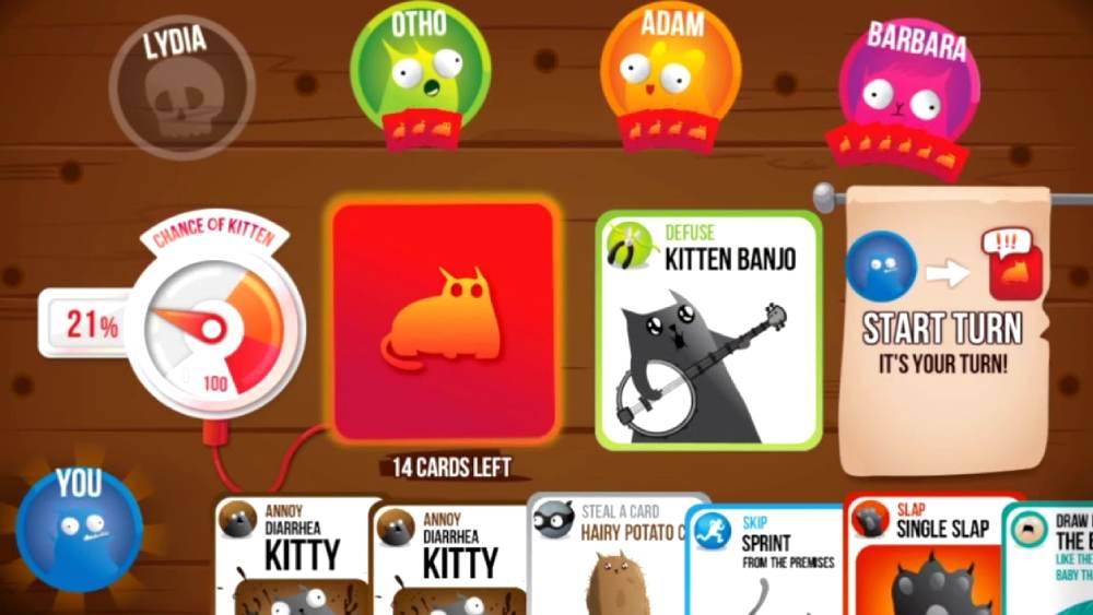 Exploding Kittens یکی از بهترین بازی های استراتژی کارت موبایل است