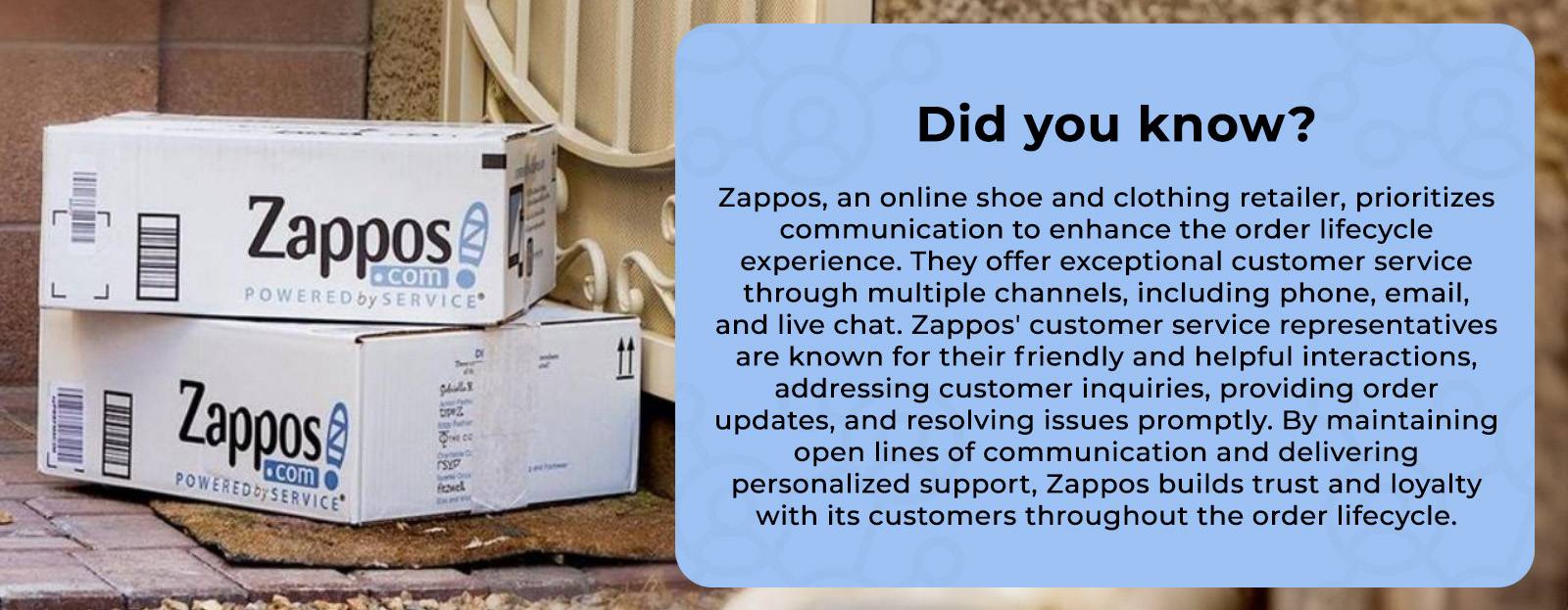 How does Zappos management customer expectations for smoother order lifecycle?
