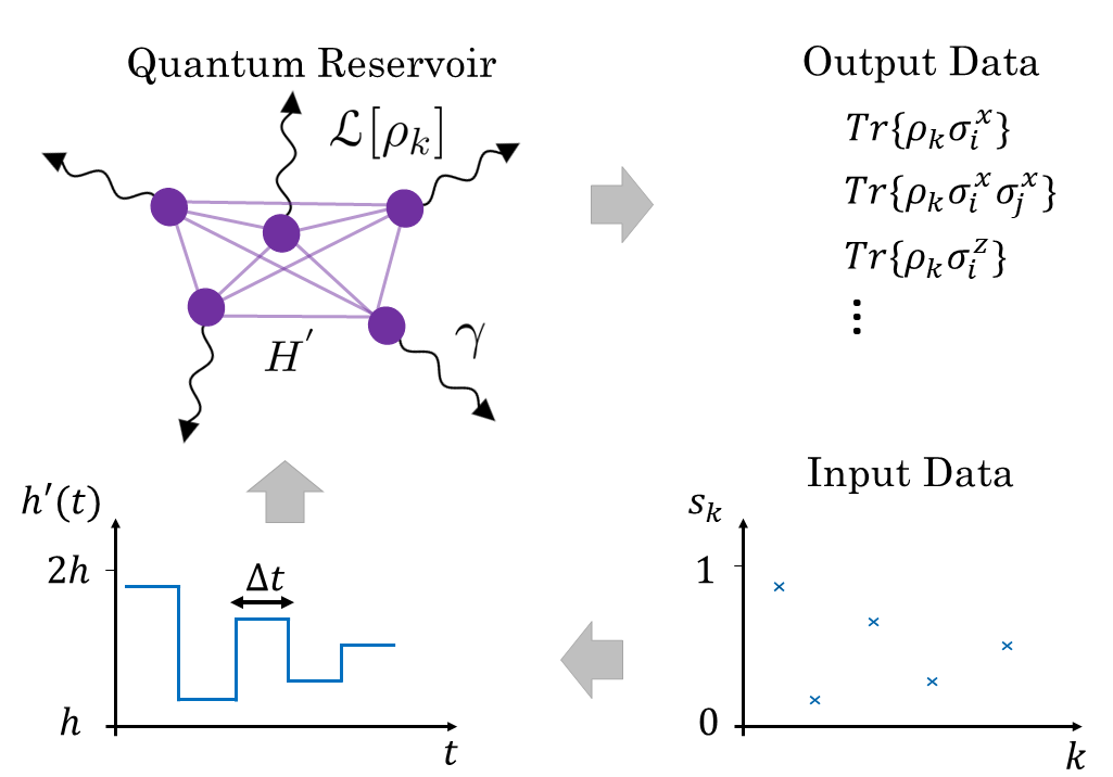 Dissipação como recurso para computação quântica de reservatórios