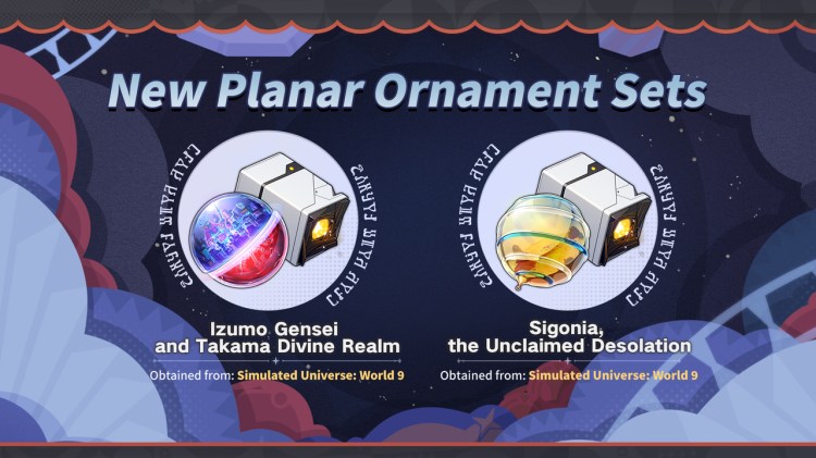 Honkai Star Rail Version 2.1 New Planar Ornaments