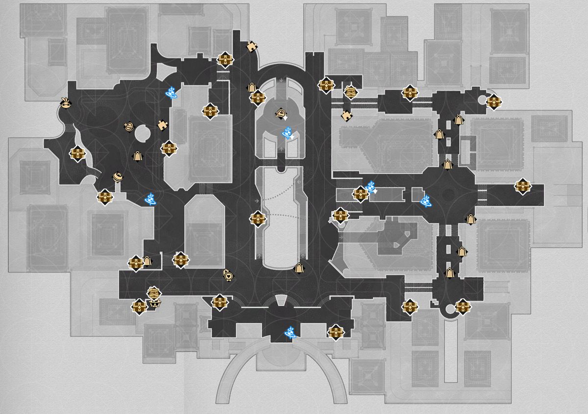 A map of Golden Hour’s second floor in Honkai: Star Rail