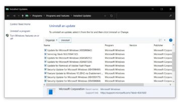 How to roll back a problematic Windows update