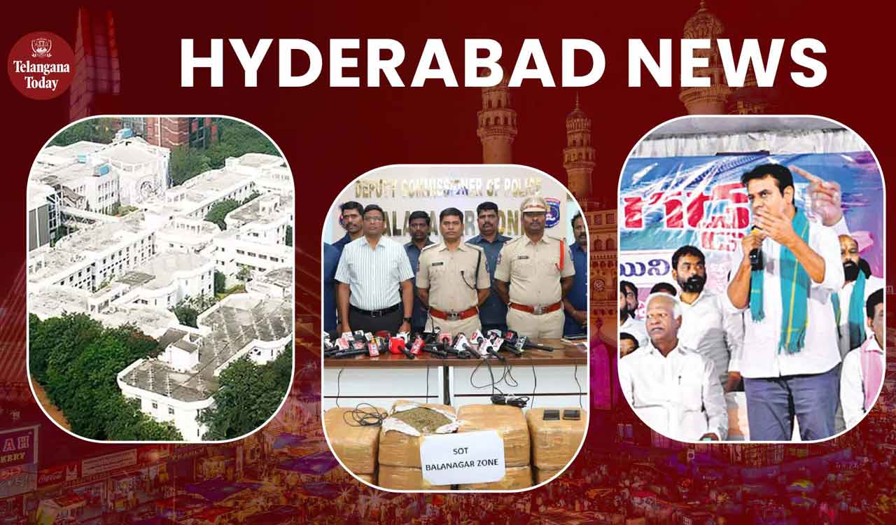 Hyderabad News Today: IIIT Edge AI Research, Marijuana seized by Cyberabad SOT, BRS protest