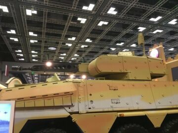 Qatari land forces display Boxer with counter-UAV capability