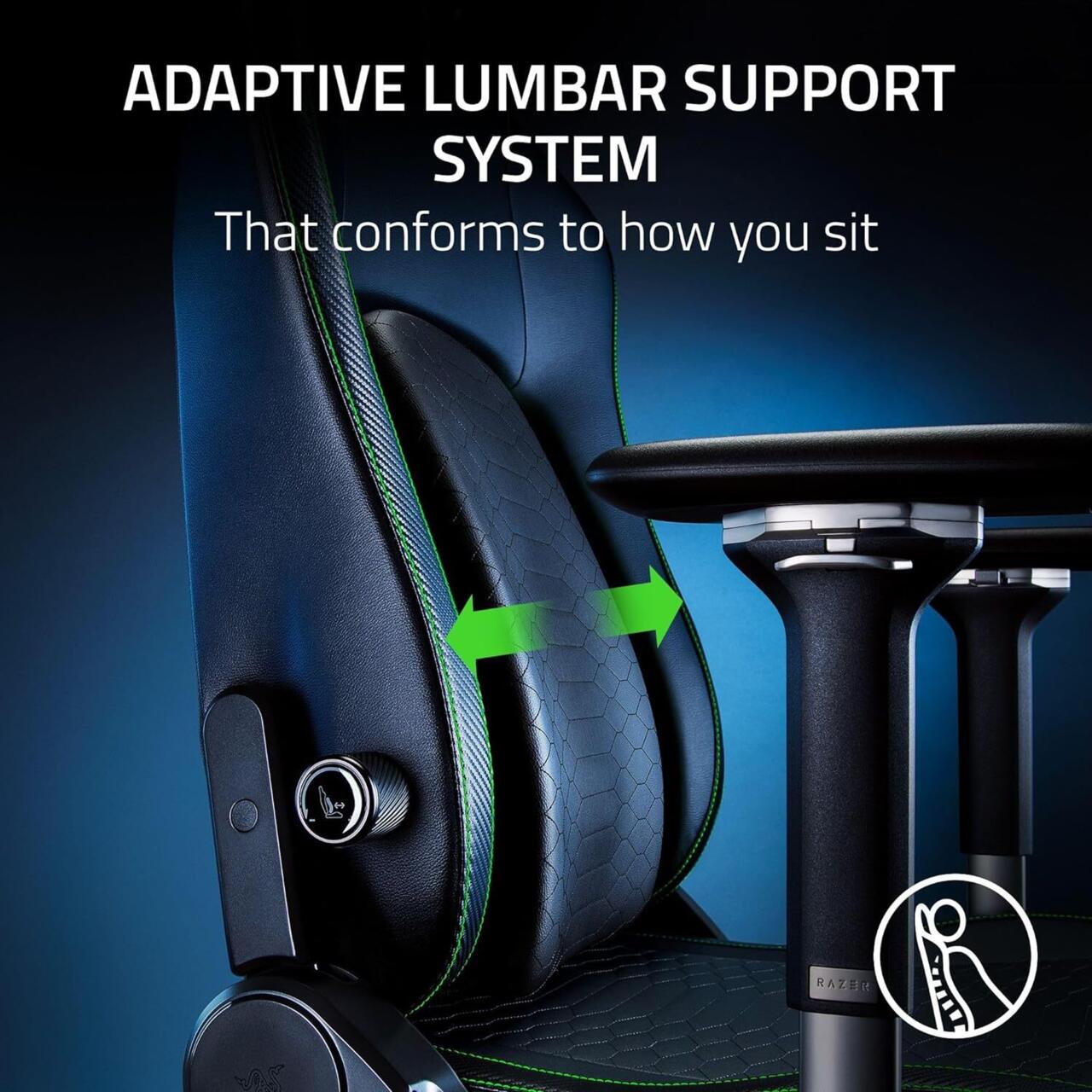 The Razer Iskur V2's adaptive lumbar support is the key feature.